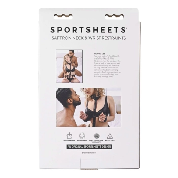 SPORTSHEETS SAFFRON NECK AND WRIST RESTRAINT