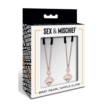 SEX AND MISCHIEF BRAT PEARL NIPPLE CLIPS