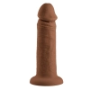 EVOLVED 6INCH VIBRATING DONG, DARK FLESH