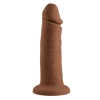 EVOLVED 6INCH VIBRATING DONG, DARK FLESH