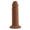 EVOLVED 6INCH VIBRATING DONG, DARK FLESH