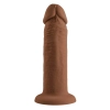 EVOLVED 6INCH VIBRATING DONG, DARK FLESH
