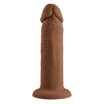 EVOLVED 6INCH VIBRATING DONG, DARK FLESH