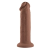 EVOLVED 7INCH GIRTHY VIBRATING DONG, DARK FLESH