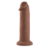 EVOLVED 7INCH GIRTHY VIBRATING DONG, DARK FLESH