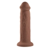 EVOLVED 7INCH GIRTHY VIBRATING DONG, DARK FLESH