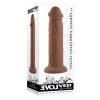 EVOLVED 7INCH GIRTHY VIBRATING DONG, DARK FLESH