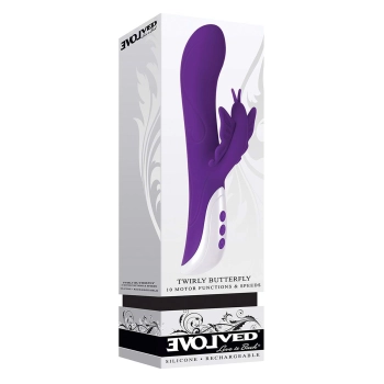 Wibrator punktu G Evolved Twirly Butterfly silikonowy USB 23 cm