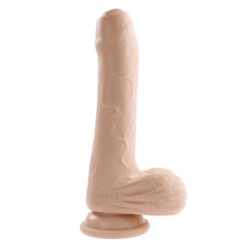 EVOLVED PEEK A BOO VIBRATING DILDO 8 INCH LIGHT