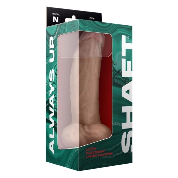 SHAFT MODEL N 9.5 INCH LIQUIDE SILICONE DONG WITH BALLS PINE