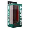 SHAFT MODEL N 9.5 INCH LIQUIDE SILICONE DONG WITH BALLS MAHOGANY