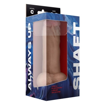 SHAFT MODEL C 8.5 INCH LIQUIDE SILICONE DONG WITH BALLS PINE