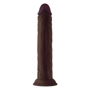 SHAFT MODEL J 9.5 INCH LIQUID SILICONE DONG MAHOGANY