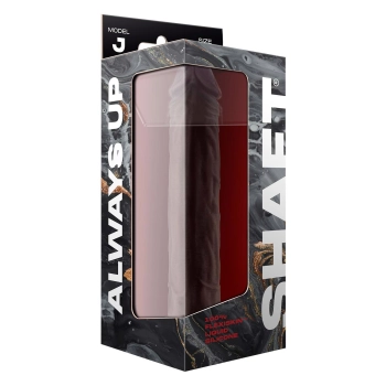 SHAFT MODEL J 9.5 INCH LIQUID SILICONE DONG MAHOGANY