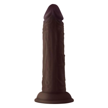SHAFT MODEL J 5.5 INCH LIQUID SILICONE DONG MAHOGANY