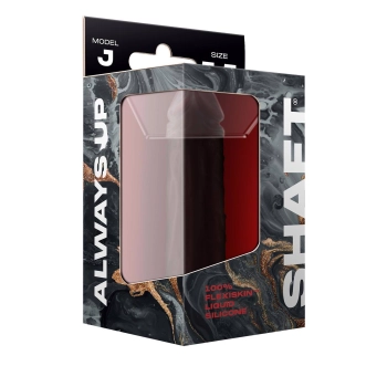 SHAFT MODEL J 5.5 INCH LIQUID SILICONE DONG MAHOGANY