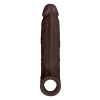 SHAFT SHEATH MODEL F 6.9 INCH LIQUID SILICONE SLEEVE MAHOGANY
