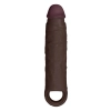 SHAFT SHEATH MODEL F 6.9 INCH LIQUID SILICONE SLEEVE MAHOGANY