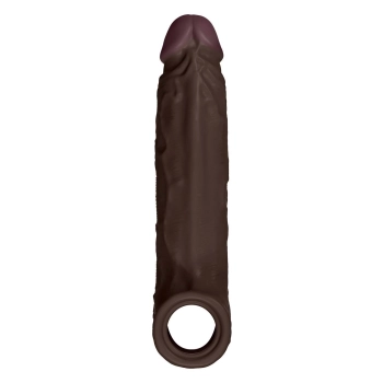 SHAFT SHEATH MODEL F 6.9 INCH LIQUID SILICONE SLEEVE MAHOGANY