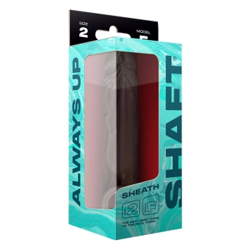 SHAFT SHEATH MODEL F 6.9 INCH LIQUID SILICONE SLEEVE MAHOGANY
