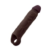 SHAFT SHEATH MODEL F SIZE 1 7.8 INCH LIQUID SILICONE SLEEVE MAHOGANY