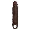 SHAFT SHEATH MODEL F SIZE 1 7.8 INCH LIQUID SILICONE SLEEVE MAHOGANY