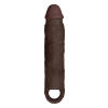 SHAFT SHEATH MODEL F SIZE 1 7.8 INCH LIQUID SILICONE SLEEVE MAHOGANY