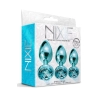 NIXIE METAL BUTT PLUGÂ TRAINERÂ SET, BLUE METALLIC