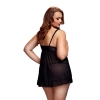 SHEER BABYDOLL W/OPEN CUP BRA PANT, XL