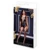 CORSET FRONT SUSPENDER FISHNET BODYSUIT