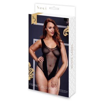 FISHNET JAQUARD V TEDDY, XL