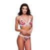 WHITE FLORAL & LACE BRA SET, S/M