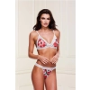 WHITE FLORAL & LACE BRA SET, S/M