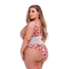 WHITE FLORAL & LACE TEDDY, XL