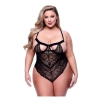 SEXY STRAPPY LACE TEDDY BLACK, QUEEN