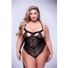 SEXY STRAPPY LACE TEDDY BLACK, QUEEN