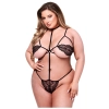 BACI SEXY STRAPPY TEDDY BLACK, QUEEN