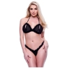BACI 2PC PEEKABOO BRA & CROTCHLESS GSTRING SET, M/L