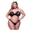 BACI 2PC PEEKABOO BRA & CROTCHLESS GSTRING SET, QUEEN