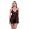 BACI ECO LACE AND MESH CHEMISE BLACK, S/M