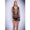 BACI CORSET FRONT LACE MINI DRESS BLACK, OS