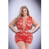 BACI CORSET FRONT LACE MINI DRESS RED, QUEEN