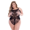 BACI JACQUARD BODYSUIT BLACK, QUEEN