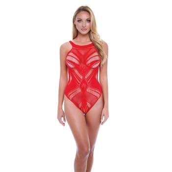 BACI JACQUARD BODYSUIT RED, OS