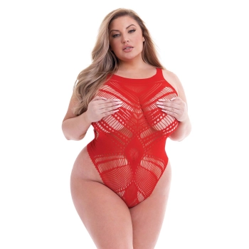 BACI JACQUARD BODYSUIT RED, QUEEN