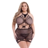BACI DIAMONTE NET MINI DRESS BLACK, QUEEN