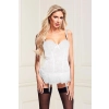 BUSTIER AND GSTRING WHITE, XL