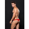 MICROFIBER LOWRISE ZIP THONG RED, L/XL