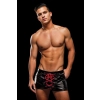 ENVY LACE-UP WETLOOK TRUNKS BLACK RED, S/M