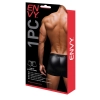 ENVY LACE-UP WETLOOK TRUNKS BLACK RED, S/M